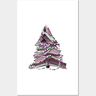 Bookish Christmas Tree Posters and Art